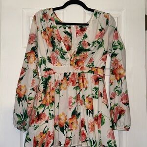 Charlotte Russe Floral Print Romper